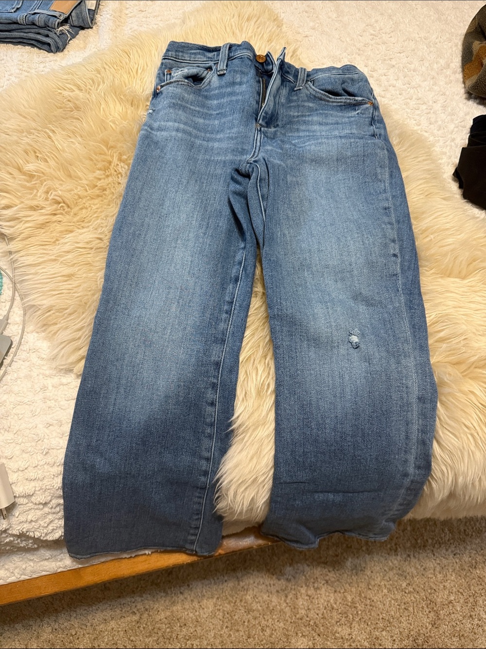 Pistols Women’s petite Wide-Leg Blue Denim Jeans